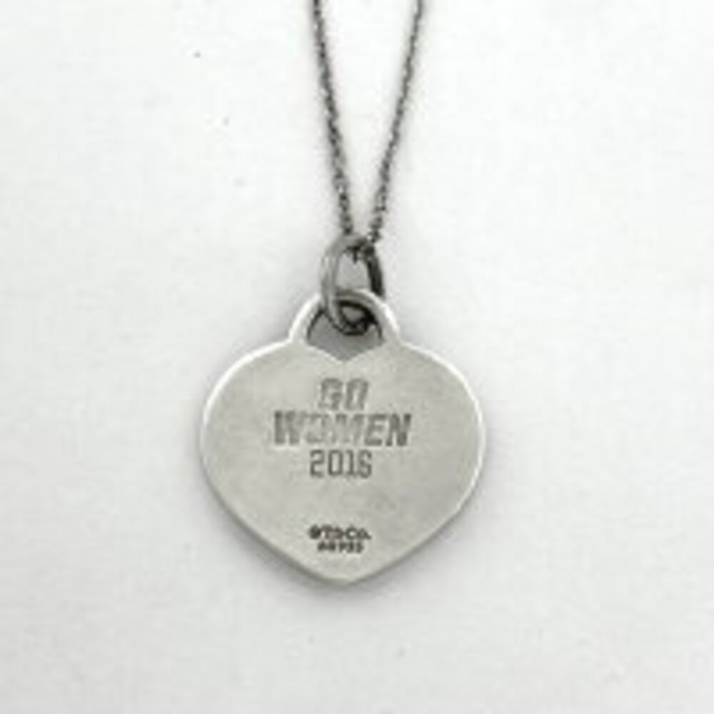 Tiffany Co Heart Motif Necklace GO Sterling Silver